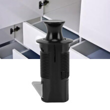 Serratura rotonda per armadio Push-to-Open zinco/ABS Nero