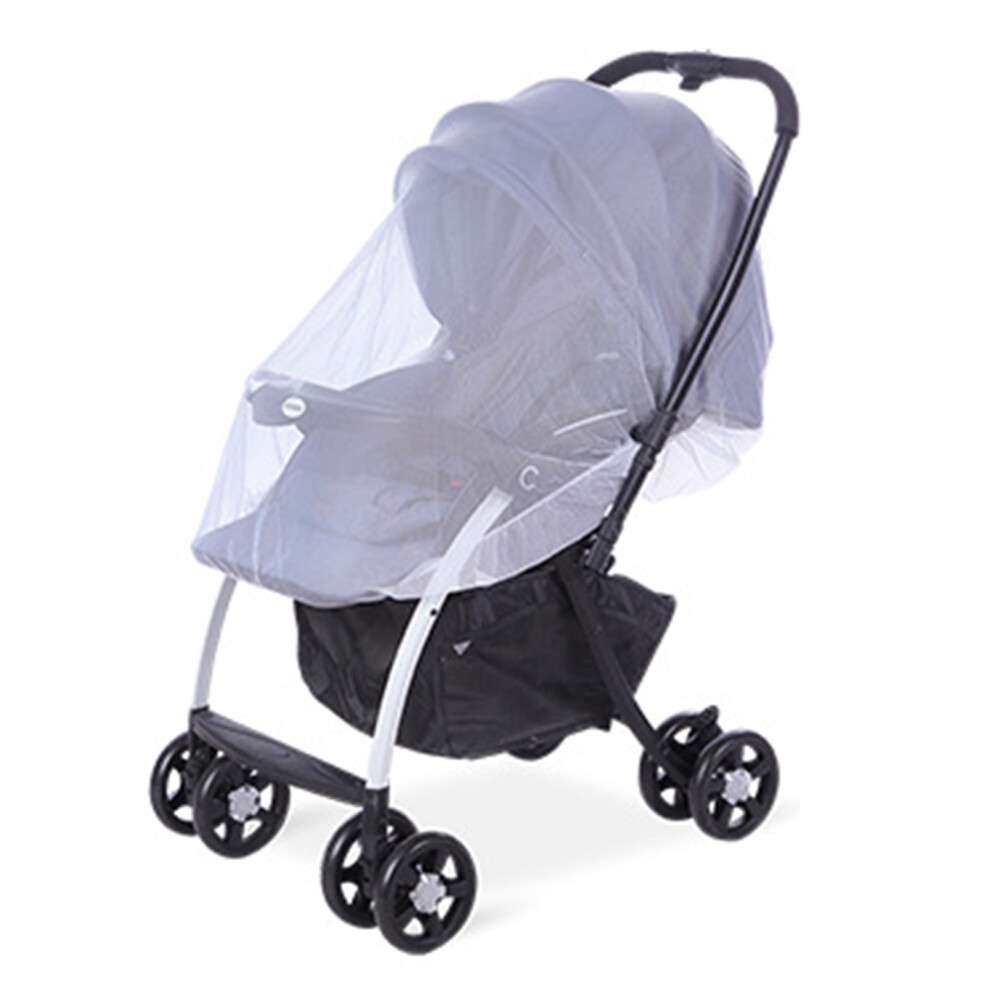 Universal Baby Stroller Repellent Net, Foldable Mesh, Grey/White