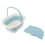Vasca pieghevole per pediluvio blu 39x30x17 cm per bambini 3