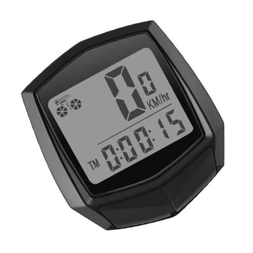 Computer da bici cablato con odometro, plastica, AG10