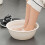 Durable Creamy White Round Wash Basin Thickened for Home Dorm S 11