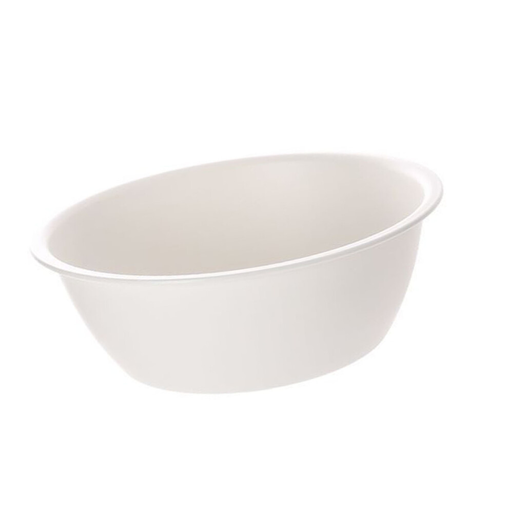 Durable Creamy White Round Wash Basin Thickened For Home Dorm S 8261336114638