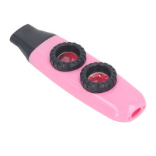 Kazoo Flauta de doble agujero, diafragma ajustable, rosa