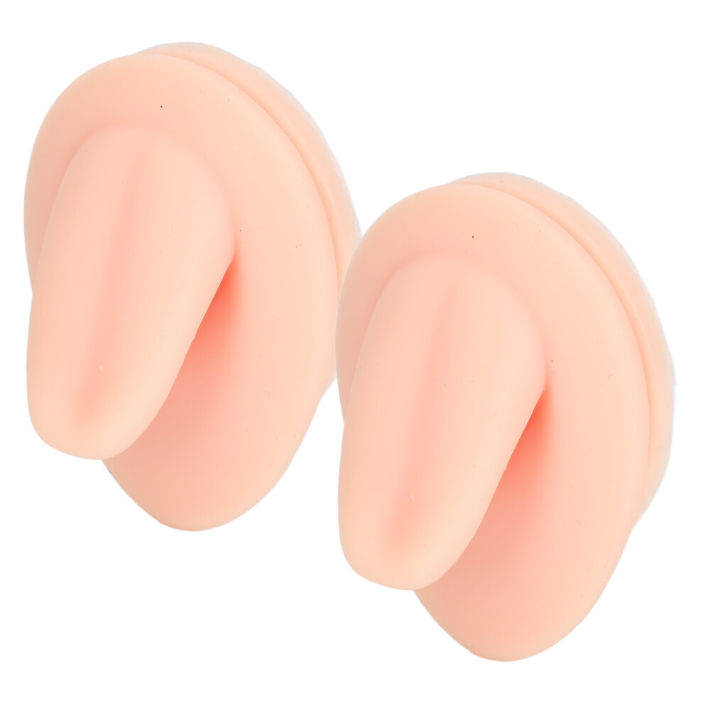 2PCS Soft Silicone Tongue Model for Piercing Practice & Jewelry Display
