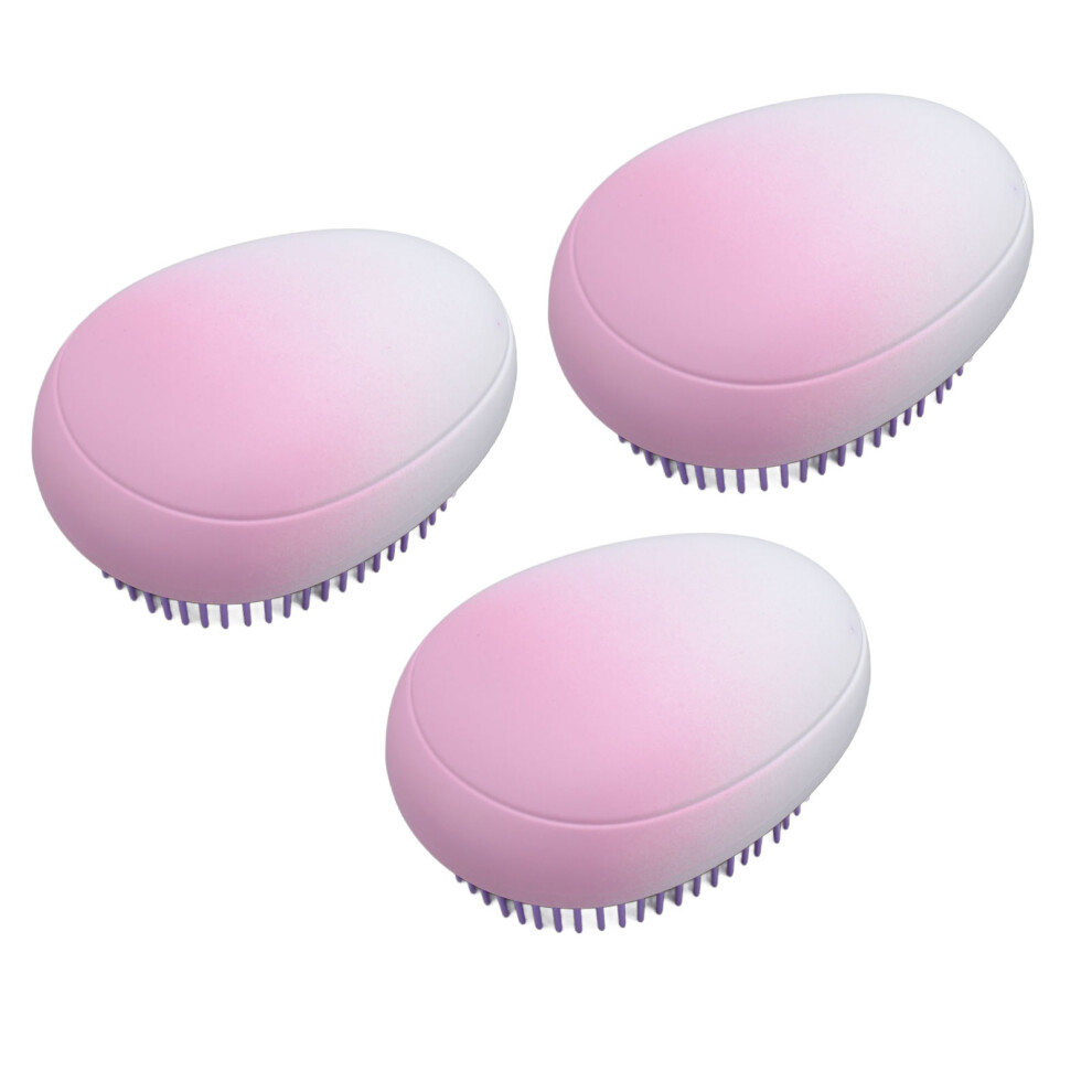 3pcs Gradient Grape Purple Detangling Hair Brush Set, Wet & Dry Use