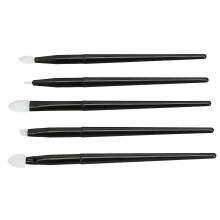 Ensemble de 5 pinceaux en silicone : Ombre à paupières, Eyeliner, Lèvres.