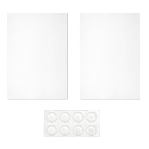2 tablas de cortar de acrílico, transparentes, 3222,5 cm 2