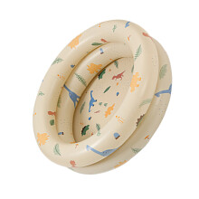 Aufblasbarer Pool Baby Retro Aufblasbarer Swimmingpool Familien-Cute-Style Verdickter Wasserpool Beige Dinosaurier