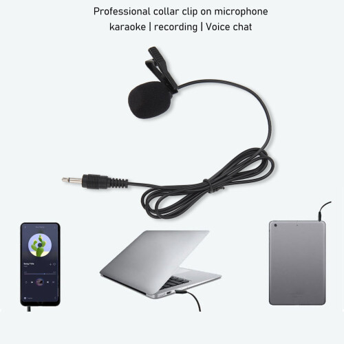 Lavalier Lapel Microphone for Computer, Noise Cancelling, 3.5mm 2