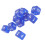 30 pièces de dés de 15,5 mm, à 6 faces, bleu transparent 6