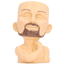Maceta con rostro 390 g color carne 17x11 cm