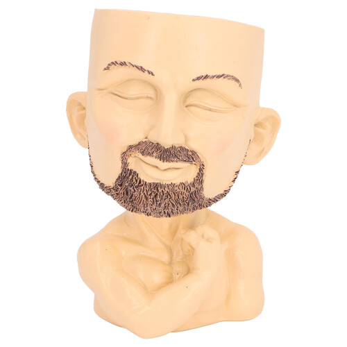 Maceta con rostro 390 g color carne 17x11 cm 2