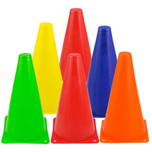 Slalom Skates Pack Of 6 Coloured Plastic Mini Cones For Skating Traffic Signs