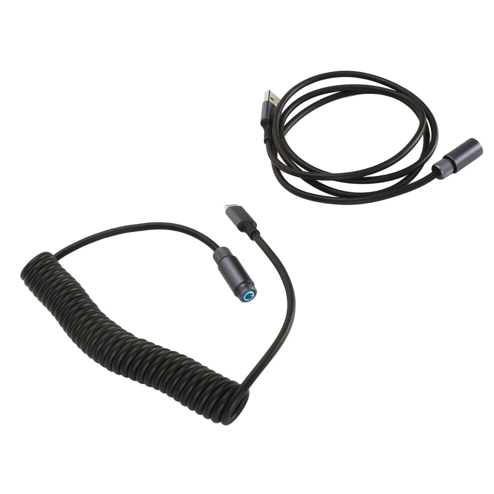 Coiled Usb C To Usb A Cable 1.4M Extensible Mechanical Keyboard Cable 7631336128149