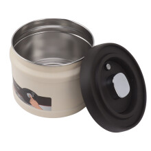 Airtight Stainless Steel Coffee Container 1600ML Beige Vacuum Sealed