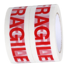 Fragile Tape 2 Rolls BOPP Film For Shipping Labels Fragile Labels Wrap Tape