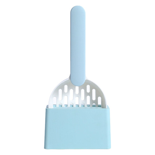 Pala per lettiera per gatti grande ABS bianco e blu 4.9oz 1
