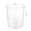 Poubelle transparente Modèle S, grande capacité 10