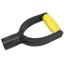 Schaufel D-Griff Griff - 32 mm Innendurchmesser Silikongriff verstärkt Schneeschaufelgriff Ersatz für Schaufel-Graben-Rechenwerkzeug Gelb S