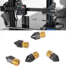 5 Stück PTFE-Beschichtete Düsen 0,4 mm Anti-Stringing gehärtet, glättende 3D-Drucker-Extrudertipps für Ender 3 Pro V2 CR 10 S4 S5