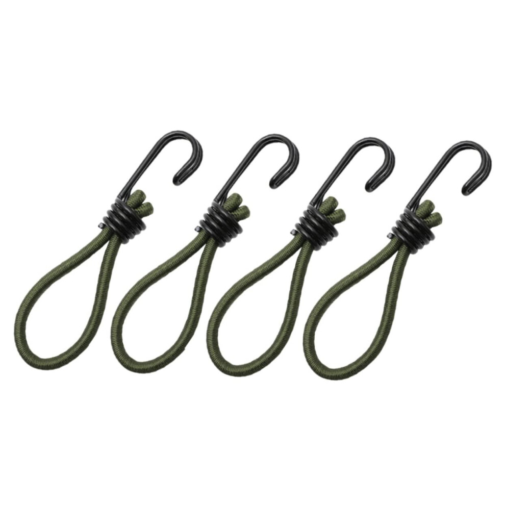Tent Bungee Cords 4-Piece Green Camping Ropes, Heavy-Duty Elastic Tie-Downs, Cable Accessories For Tents 6276012254371