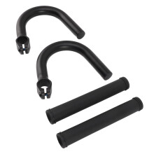 Altura del manillar y reposabrazos de aleación de aluminio negro con curvatura