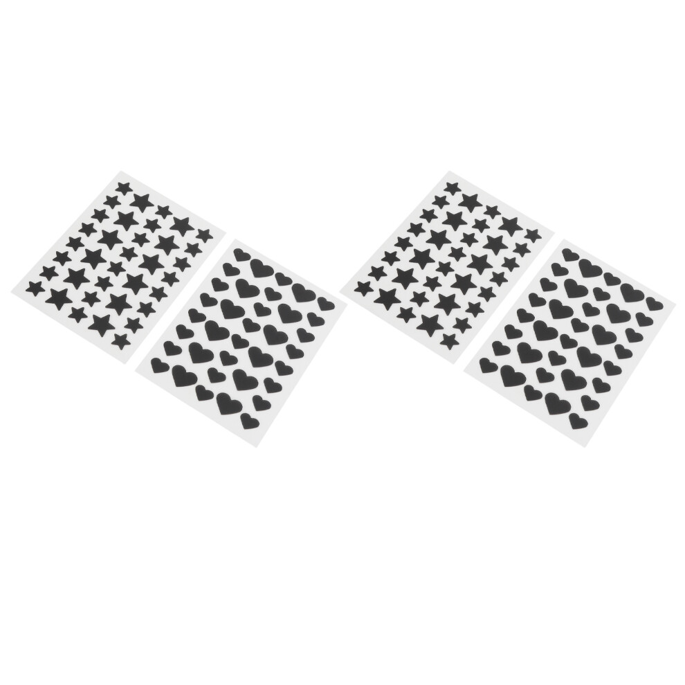 Black 144 Patches Hydrocolloid Pimple Cover Heart-Shaped Breathable Waterproof