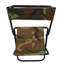 Campingstuhl aus Stahlrohr, Oxford-Tuch, tragbarer klappbarer Stuhl, Hocker mit Tragetasche, geeignet für Angeln, Picknick, Strand, Camoufl