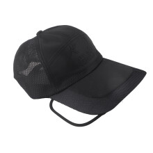 Sommer Baseball Cap Atmungsaktive Leinwand Baseball Cap Unisex Verstellbarer Schirm Stilvoller Hut für Tennis Laufen Camping Schwarz