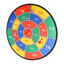 Dart Board Spielzeug Große Größe Bunte Farben Übungen Koordinationsfähigkeiten Kinder Dartboard Spielset mit 8 Klebballen 6 Dartpfeilen
