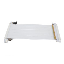 PCIE 4.0 X16 Riser-Kabel Hochgeschwindigkeits, flexibles doppelseitiges 180-Grad-GPU-Erweiterungskabel für RTX 4090 und RX 7900 XT Weiß, 40