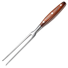 Meat Fork Stainless Steel BBQ Tool With Wooden Handle, Carving Fork For Barbecue, Turkey, Roast, Kitchen, Dinner, Party