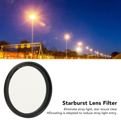 Adjustable Starburst Filter 49mm HD Coating for Digital Camera 2