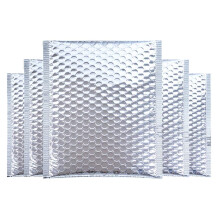 Bubble Mailers 4.3x4.3 Inches Self-Adhesive Silver Metallic Bubble Envelopes 50 Pack