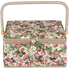 Sewing Basket Extra Large Vintage Kit Organiser For Needles Thimble And Other Sewing Supplies Model 111