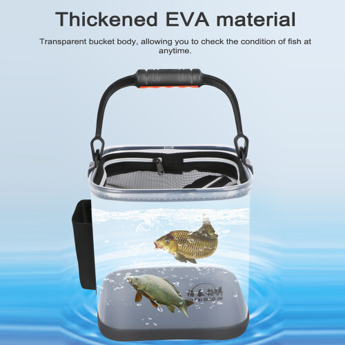 Balde de pesca de EVA espeso grande S/L transparente 1