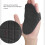 2 paia di cuscinetti antiscivolo in silicone per sollevamento, neri 8