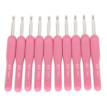 Set di 10 uncinetti da 5,0 mm, argento, 13,80,5 cm
