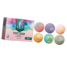 6 Stück Fußbad-Ball-Set – Beruhigendes Aromaöl-Spa, 3cm, Mehrfarbig