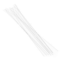 10 pièces Aiguilles à perles torsadées 8 cm 0,15 mm inox