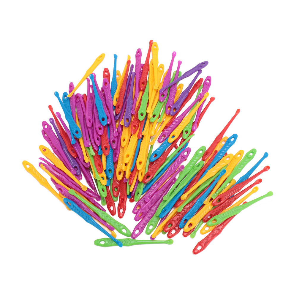 200 Pack Multi-Color Ear Cleaning Spoons - Ergonomic Plastic Tools 7x0.8cm