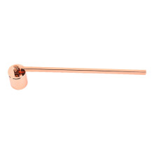 Candle Snuffer Long-Handle Bell, Stainless Steel Rose Gold Finish, Wick Extinguishing Tool, Universal Size