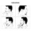 4pcs Beard Shaping Stencil Kit with Barber Pencils White Multiple Curve Tools 4