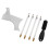 4pcs Beard Shaping Stencil Kit with Barber Pencils White Multiple Curve Tools 12