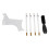 4pcs Beard Shaping Stencil Kit with Barber Pencils White Multiple Curve Tools 2