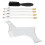 4pcs Beard Shaping Stencil Kit with Barber Pencils White Multiple Curve Tools 15