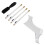4pcs Beard Shaping Stencil Kit with Barber Pencils White Multiple Curve Tools 1