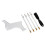 4pcs Beard Shaping Stencil Kit with Barber Pencils White Multiple Curve Tools 10