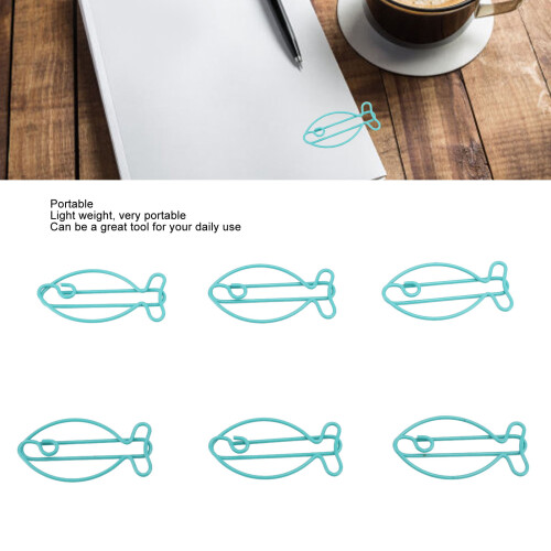 100 pezzi fermacampioni a forma di pesce, azzurro cielo, Dimensione: Standard 2