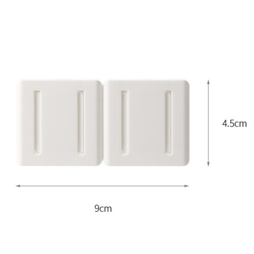 2 pezzi di porta multipresa in plastica autoadesiva 50 g 1